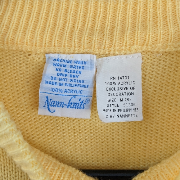 Vintage 80s Kitschy Cat Grandma Soft Grunge Crew Neck Knit Sweater - Picture 9 of 11